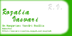 rozalia vasvari business card