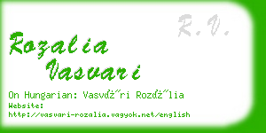 rozalia vasvari business card